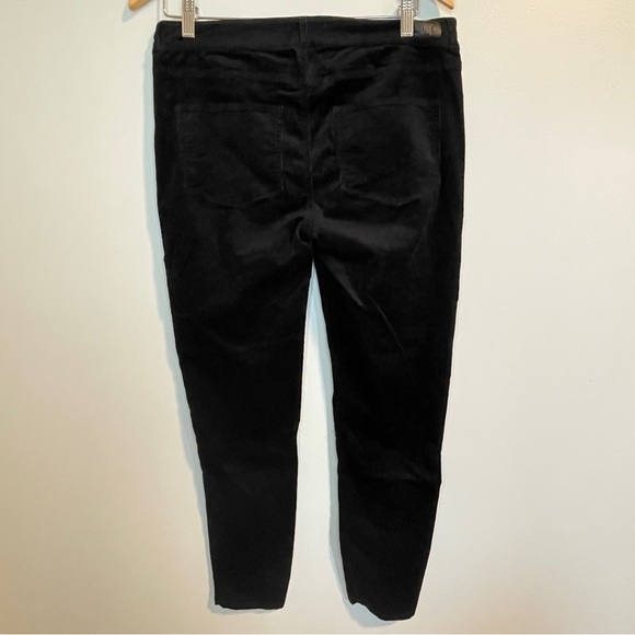 Paige Hoxton ultra skinny stretch velvet corduroy pants black 31 - Picture 2 of 6